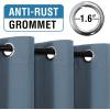 imageHVERSAILTEX 100 Blackout Patio Curtains Thermal Insulated Curtains for Sliding Door Extra Wide Window Panels Full Light Blocking Grommet Curtain with Black Liner W100 x L84 inch  Warm TaupeBlackout Stone Blue