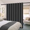 imageHVERSAILTEX 100 Blackout Patio Curtains Thermal Insulated Curtains for Sliding Door Extra Wide Window Panels Full Light Blocking Grommet Curtain with Black Liner W100 x L84 inch  Warm TaupeBlackout Charcoal Gray