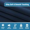 imageHVERSAILTEX 100 Blackout Patio Curtains Thermal Insulated Curtains for Sliding Door Extra Wide Window Panels Full Light Blocking Grommet Curtain with Black Liner W100 x L84 inch  Warm TaupeBlackout Navy