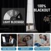 imageHVERSAILTEX 100 Blackout Patio Curtains Thermal Insulated Curtains for Sliding Door Extra Wide Window Panels Full Light Blocking Grommet Curtain with Black Liner W100 x L84 inch  Warm TaupeBlackout Dark Teal