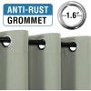 imageHVERSAILTEX 100 Blackout Patio Curtains Thermal Insulated Curtains for Sliding Door Extra Wide Window Panels Full Light Blocking Grommet Curtain with Black Liner W100 x L84 inch  Warm TaupeBlackout Light Sage