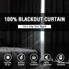 imageHVERSAILTEX 100 Blackout Patio Curtains Thermal Insulated Curtains for Sliding Door Extra Wide Window Panels Full Light Blocking Grommet Curtain with Black Liner W100 x L84 inch  Warm TaupeBlackout Dark Teal