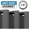 imageHVERSAILTEX 100 Blackout Patio Curtains Thermal Insulated Curtains for Sliding Door Extra Wide Window Panels Full Light Blocking Grommet Curtain with Black Liner W100 x L84 inch  Warm TaupeBlackout Grey