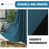 imageHVERSAILTEX 100 Blackout Patio Curtains Thermal Insulated Curtains for Sliding Door Extra Wide Window Panels Full Light Blocking Grommet Curtain with Black Liner W100 x L84 inch  Warm TaupeBlackout Dark Teal