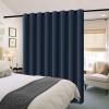 imageHVERSAILTEX 100 Blackout Patio Curtains Thermal Insulated Curtains for Sliding Door Extra Wide Window Panels Full Light Blocking Grommet Curtain with Black Liner W100 x L84 inch  Warm TaupeBlackout Navy