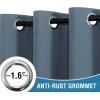imageHVERSAILTEX 100 Blackout Patio Curtains Thermal Insulated Curtains for Sliding Door Extra Wide Window Panels Full Light Blocking Grommet Curtain with Black Liner W100 x L84 inch  Warm TaupeBlackout Stone Blue