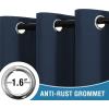 imageHVERSAILTEX 100 Blackout Patio Curtains Thermal Insulated Curtains for Sliding Door Extra Wide Window Panels Full Light Blocking Grommet Curtain with Black Liner W100 x L84 inch  Warm TaupeBlackout Navy