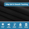 imageHVERSAILTEX 100 Blackout Patio Curtains Thermal Insulated Curtains for Sliding Door Extra Wide Window Panels Full Light Blocking Grommet Curtain with Black Liner W100 x L84 inch  Warm TaupeBlackout Jet Black