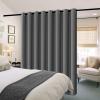 imageHVERSAILTEX 100 Blackout Patio Curtains Thermal Insulated Curtains for Sliding Door Extra Wide Window Panels Full Light Blocking Grommet Curtain with Black Liner W100 x L84 inch  Warm TaupeBlackout Grey