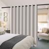 imageHVERSAILTEX 100 Blackout Patio Curtains Thermal Insulated Curtains for Sliding Door Extra Wide Window Panels Full Light Blocking Grommet Curtain with Black Liner W100 x L84 inch  Warm TaupeBlackout Pumice Stone