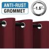imageHVERSAILTEX 100 Blackout Patio Curtains Thermal Insulated Curtains for Sliding Door Extra Wide Window Panels Full Light Blocking Grommet Curtain with Black Liner W100 x L84 inch  Warm TaupeBlackout Burgundy