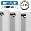 imageHVERSAILTEX 100 Blackout Patio Curtains Thermal Insulated Curtains for Sliding Door Extra Wide Window Panels Full Light Blocking Grommet Curtain with Black Liner W100 x L84 inch  Warm TaupeBlackout Greyish White