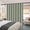 imageHVERSAILTEX 100 Blackout Patio Curtains Thermal Insulated Curtains for Sliding Door Extra Wide Window Panels Full Light Blocking Grommet Curtain with Black Liner W100 x L84 inch  Warm TaupeBlackout Light Sage