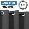 imageHVERSAILTEX 100 Blackout Patio Curtains Thermal Insulated Curtains for Sliding Door Extra Wide Window Panels Full Light Blocking Grommet Curtain with Black Liner W100 x L84 inch  Warm TaupeBlackout Charcoal Gray