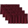 imageHVERSAILTEX 100 Blackout Valances for WindowsLiving Room Bedroom Bathroom Farmhouse Style Rustic Dinning Room Blackout Thermal Insulated Rod Pocket W52 x L18 Inch Length Natural Sand 2 PanelBurgundy