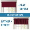 imageHVERSAILTEX 100 Blackout Valances for WindowsLiving Room Bedroom Bathroom Farmhouse Style Rustic Dinning Room Blackout Thermal Insulated Rod Pocket W52 x L18 Inch Length Natural Sand 2 PanelBurgundy