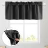 imageHVERSAILTEX 100 Blackout Valances for WindowsLiving Room Bedroom Bathroom Farmhouse Style Rustic Dinning Room Blackout Thermal Insulated Rod Pocket W52 x L18 Inch Length Natural Sand 2 PanelCharcoal Gray