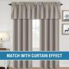 imageHVERSAILTEX 100 Blackout Valances for WindowsLiving Room Bedroom Bathroom Farmhouse Style Rustic Dinning Room Blackout Thermal Insulated Rod Pocket W52 x L18 Inch Length Natural Sand 2 PanelWarm Taupe