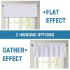 imageHVERSAILTEX 100 Blackout Valances for WindowsLiving Room Bedroom Bathroom Farmhouse Style Rustic Dinning Room Blackout Thermal Insulated Rod Pocket W52 x L18 Inch Length Natural Sand 2 PanelGreyish White