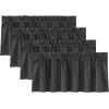 imageHVERSAILTEX 100 Blackout Valances for WindowsLiving Room Bedroom Bathroom Farmhouse Style Rustic Dinning Room Blackout Thermal Insulated Rod Pocket W52 x L18 Inch Length Natural Sand 2 PanelCharcoal Gray