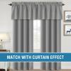 imageHVERSAILTEX 100 Blackout Valances for WindowsLiving Room Bedroom Bathroom Farmhouse Style Rustic Dinning Room Blackout Thermal Insulated Rod Pocket W52 x L18 Inch Length Natural Sand 2 PanelDove Gray