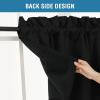 imageHVERSAILTEX 100 Blackout Valances for WindowsLiving Room Bedroom Bathroom Farmhouse Style Rustic Dinning Room Blackout Thermal Insulated Rod Pocket W52 x L18 Inch Length Natural Sand 2 PanelJet Black