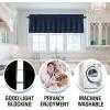 imageHVERSAILTEX 100 Blackout Valances for WindowsLiving Room Bedroom Bathroom Farmhouse Style Rustic Dinning Room Blackout Thermal Insulated Rod Pocket W52 x L18 Inch Length Natural Sand 2 PanelNavy