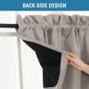 imageHVERSAILTEX 100 Blackout Valances for WindowsLiving Room Bedroom Bathroom Farmhouse Style Rustic Dinning Room Blackout Thermal Insulated Rod Pocket W52 x L18 Inch Length Natural Sand 2 PanelWarm Taupe