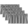 imageHVERSAILTEX 100 Blackout Valances for WindowsLiving Room Bedroom Bathroom Farmhouse Style Rustic Dinning Room Blackout Thermal Insulated Rod Pocket W52 x L18 Inch Length Natural Sand 2 PanelDove Gray