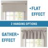imageHVERSAILTEX 100 Blackout Valances for WindowsLiving Room Bedroom Bathroom Farmhouse Style Rustic Dinning Room Blackout Thermal Insulated Rod Pocket W52 x L18 Inch Length Natural Sand 2 PanelWarm Taupe