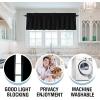 imageHVERSAILTEX 100 Blackout Valances for WindowsLiving Room Bedroom Bathroom Farmhouse Style Rustic Dinning Room Blackout Thermal Insulated Rod Pocket W52 x L18 Inch Length Natural Sand 2 PanelJet Black