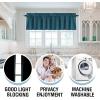 imageHVERSAILTEX 100 Blackout Valances for WindowsLiving Room Bedroom Bathroom Farmhouse Style Rustic Dinning Room Blackout Thermal Insulated Rod Pocket W52 x L18 Inch Length Natural Sand 2 PanelDark Teal