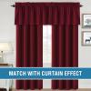 imageHVERSAILTEX 100 Blackout Valances for WindowsLiving Room Bedroom Bathroom Farmhouse Style Rustic Dinning Room Blackout Thermal Insulated Rod Pocket W52 x L18 Inch Length Natural Sand 2 PanelBurgundy