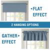 imageHVERSAILTEX 100 Blackout Valances for WindowsLiving Room Bedroom Bathroom Farmhouse Style Rustic Dinning Room Blackout Thermal Insulated Rod Pocket W52 x L18 Inch Length Natural Sand 2 PanelStone Blue