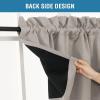 imageHVERSAILTEX 100 Blackout Valances for WindowsLiving Room Bedroom Bathroom Farmhouse Style Rustic Dinning Room Blackout Thermal Insulated Rod Pocket W52 x L18 Inch Length Natural Sand 2 PanelWarm Taupe