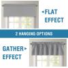 imageHVERSAILTEX 100 Blackout Valances for WindowsLiving Room Bedroom Bathroom Farmhouse Style Rustic Dinning Room Blackout Thermal Insulated Rod Pocket W52 x L18 Inch Length Natural Sand 2 PanelDove Gray