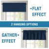 imageHVERSAILTEX 100 Blackout Valances for WindowsLiving Room Bedroom Bathroom Farmhouse Style Rustic Dinning Room Blackout Thermal Insulated Rod Pocket W52 x L18 Inch Length Natural Sand 2 PanelNavy