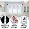 imageHVERSAILTEX 100 Blackout Valances for WindowsLiving Room Bedroom Bathroom Farmhouse Style Rustic Dinning Room Blackout Thermal Insulated Rod Pocket W52 x L18 Inch Length Natural Sand 2 PanelGreyish White