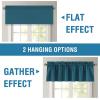 imageHVERSAILTEX 100 Blackout Valances for WindowsLiving Room Bedroom Bathroom Farmhouse Style Rustic Dinning Room Blackout Thermal Insulated Rod Pocket W52 x L18 Inch Length Natural Sand 2 PanelDark Teal