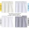 imageHVERSAILTEX 100 Blackout Valances for WindowsLiving Room Bedroom Bathroom Farmhouse Style Rustic Dinning Room Blackout Thermal Insulated Rod Pocket W52 x L18 Inch Length Natural Sand 2 PanelGreyish White