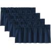 imageHVERSAILTEX 100 Blackout Valances for WindowsLiving Room Bedroom Bathroom Farmhouse Style Rustic Dinning Room Blackout Thermal Insulated Rod Pocket W52 x L18 Inch Length Natural Sand 2 PanelNavy