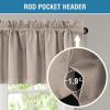 imageHVERSAILTEX 100 Blackout Valances for WindowsLiving Room Bedroom Bathroom Farmhouse Style Rustic Dinning Room Blackout Thermal Insulated Rod Pocket W52 x L18 Inch Length Natural Sand 2 PanelNatural Sand