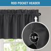 imageHVERSAILTEX 100 Blackout Valances for WindowsLiving Room Bedroom Bathroom Farmhouse Style Rustic Dinning Room Blackout Thermal Insulated Rod Pocket W52 x L18 Inch Length Natural Sand 2 PanelCharcoal Gray