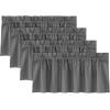 imageHVERSAILTEX 100 Blackout Valances for WindowsLiving Room Bedroom Bathroom Farmhouse Style Rustic Dinning Room Blackout Thermal Insulated Rod Pocket W52 x L18 Inch Length Natural Sand 2 PanelGrey
