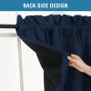 imageHVERSAILTEX 100 Blackout Valances for WindowsLiving Room Bedroom Bathroom Farmhouse Style Rustic Dinning Room Blackout Thermal Insulated Rod Pocket W52 x L18 Inch Length Natural Sand 2 PanelNavy