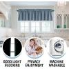 imageHVERSAILTEX 100 Blackout Valances for WindowsLiving Room Bedroom Bathroom Farmhouse Style Rustic Dinning Room Blackout Thermal Insulated Rod Pocket W52 x L18 Inch Length Natural Sand 2 PanelStone Blue