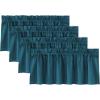 imageHVERSAILTEX 100 Blackout Valances for WindowsLiving Room Bedroom Bathroom Farmhouse Style Rustic Dinning Room Blackout Thermal Insulated Rod Pocket W52 x L18 Inch Length Natural Sand 2 PanelDark Teal