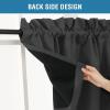 imageHVERSAILTEX 100 Blackout Valances for WindowsLiving Room Bedroom Bathroom Farmhouse Style Rustic Dinning Room Blackout Thermal Insulated Rod Pocket W52 x L18 Inch Length Natural Sand 2 PanelCharcoal Gray