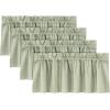 imageHVERSAILTEX 100 Blackout Valances for WindowsLiving Room Bedroom Bathroom Farmhouse Style Rustic Dinning Room Blackout Thermal Insulated Rod Pocket W52 x L18 Inch Length Natural Sand 2 PanelLight Sage