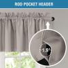 imageHVERSAILTEX 100 Blackout Valances for WindowsLiving Room Bedroom Bathroom Farmhouse Style Rustic Dinning Room Blackout Thermal Insulated Rod Pocket W52 x L18 Inch Length Natural Sand 2 PanelWarm Taupe